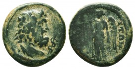 PHRYGIA. Hierapolis. Psuedo-autonomous (2nd-3rd century). Ae. Obv: Laureate and draped bust of Asklepios right; serpent-entwined staff to right. Rev: ...
