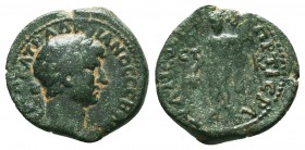 Cappadocia, Tyana. Hadrian. A.D. 117-138. AE. A.D. 136/7. Laureate head of Hadrian right / Athena standing left. RPC 2959. Near EF. Rare.

Condition: ...