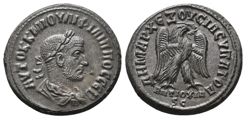 SYRIA. Antioch. Philip I (AD 244-249). BI tetradrachm. AYTOK K M IOYΛI ΦIΛIΠΠOC ...