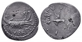 Marc Antony, as Triumvir and Imperator (43-31 BC). AR denarius. Legionary issue, 

Condition: Very Fine

Weight: 3.93gr
Diameter: 18mm