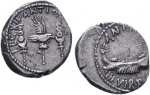 Marc Antony, as Triumvir and Imperator (43-31 BC). AR denarius. Legionary issue, 

Condition: Very Fine

Weight: 3.70gr
Diameter: 18mm