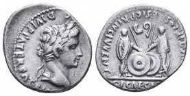 Augustus (27 BC - AD 14), AR Denarius, Lugdunum, struck 2 BC - AD 4, [CAE]SAR AVGVSTVS DIVI F PATER P[ATRIAE], laureate head of Augustus to right rev....