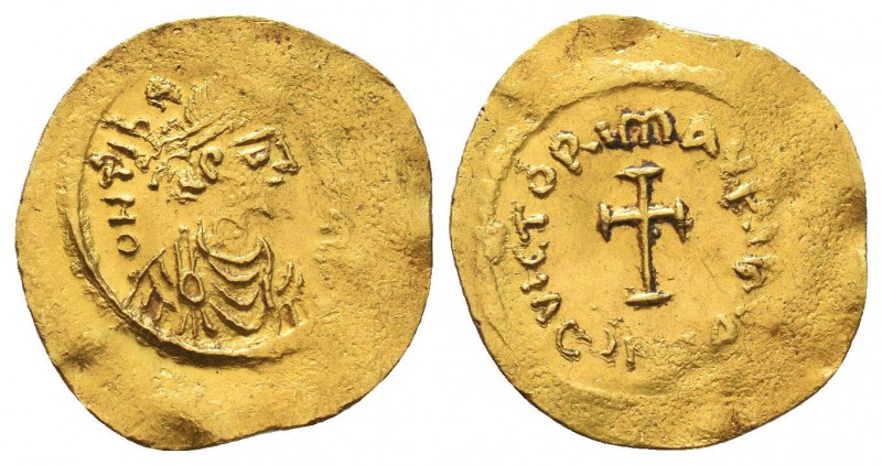 Maurice Tiberius, 582-602. Tremissis , Constantinople, 583/4-602. D N TIbЄRI P P...