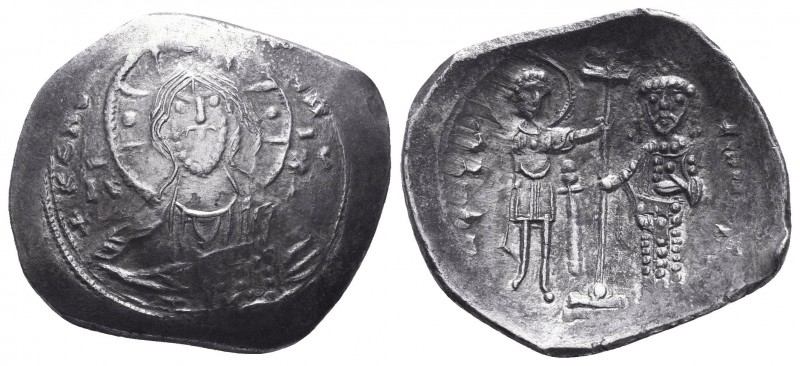 Alexius I Comnenus (AD 1092-1118). Electrum - AR histamenon nomisma trachy. Thes...