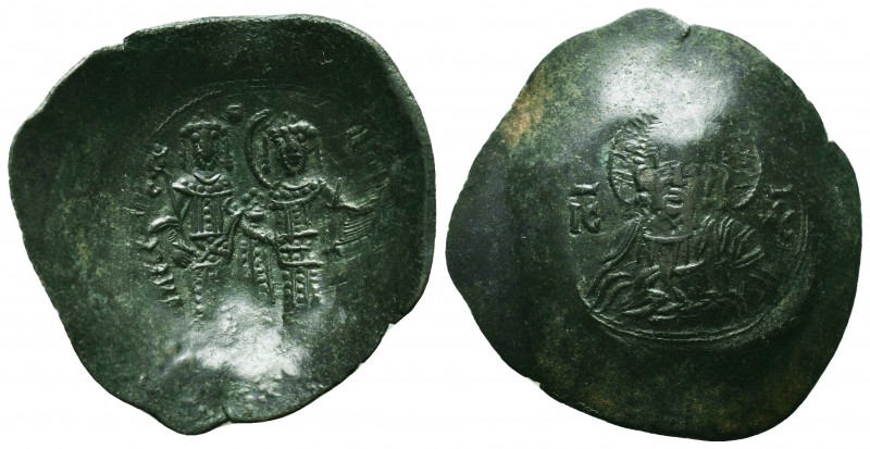 Alexius III angelus-Comnenus. 1195-1203 AD. AE Trachy. Constantinople. KE ROHQEI...