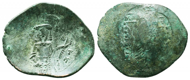 John II, 1118-1143 AD. Billon trachy. Constantinople. IC-XC to left and right of...