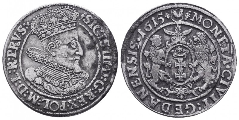 POLAND. Sigismund III Vasa (1587-1632). Ort (1615). Gdansk (Danzig).
Obv: SIGIS ...