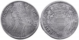 Croatia, Ragusa, AR Tallero 1756. RECTOR REIP RHACVSIN, Bust left / DVCAT ET SEM REIP RHAG, Crowned coat of arms. Mandic 18.6; Mimica 966; Davenport 1...