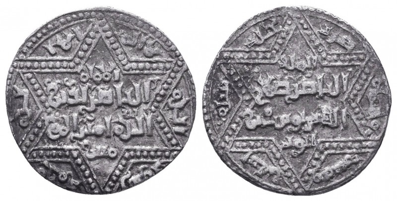 AYYUBID. Al Nasir Yusuf I ( Saladin ). 1169-1193 AD.Halab mint. 582 AH.AR Dirham...