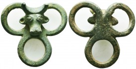 Ancient Roman Object with a Bull Head!

Condition: Very Fine

Weight: 82gr
Diameter: 62mm