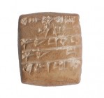 PRÓXIMO ORIENTE. MESOPOTAMIA. III Dinastía Ur-Neobabilonia. Tablilla (ca. 2000-500 a.C.). Terracota. Con escritura cuneiforme sumeria o acadia. Dimens...