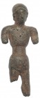 HISPANIA ANTIGUA. CULTURA IBÉRICA. Exvoto masculino (VI-III a.C.). Bronce. Altura 7,9 cm. Parte de piernas y brazos fragmentados.