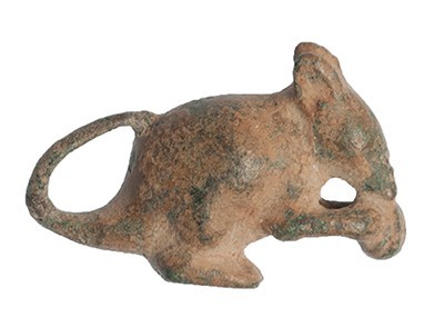 ROMA. Imperio Romano. Figura de ratón doméstico (I-III d.C.). Bronce. Longitud 3...