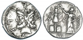 FURIA. Denario. Roma (119 a.C.). CRAW-281.1. FFC-730. Oxidaciones. MBC.