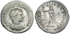 CARACALLA. Antoniniano. Roma (215). R/ Sol; TR P XVIII. RIC 264.c. MBC-.