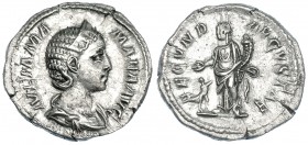 JULIA MAMEA. Denario. Roma (222-235). R/ Fecunditas a izq.; FECVND-AVGVSTAE. RIC-331. MBC.