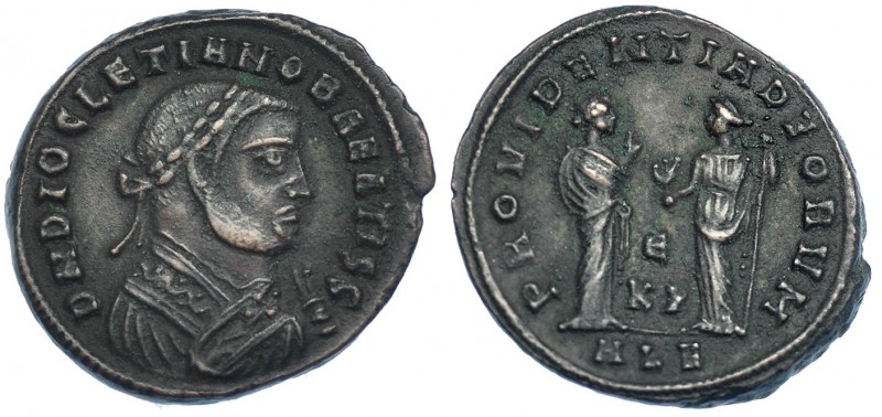 DIOCLECIANO. Follis. Alejandría (311). A/ DN DIOCLETIANO BAEATISS. R/ Providenti...