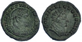 CONSTANTINO I. Follis. Treveris (310-313). R/ Busto del sol a der.; SOLI INVICTO COMITI. RIC-890. MBC-/MBC.