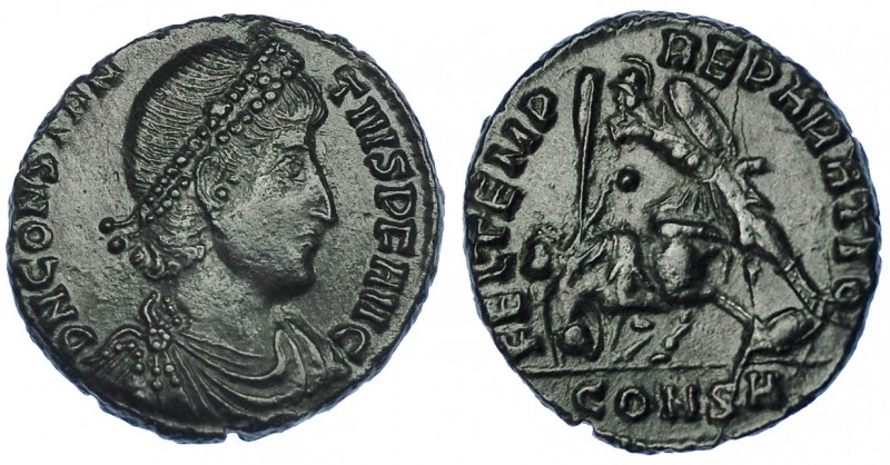CONSTANCIO II. 1/2 centenionalis. Constantinopla. R/ FEL TEMP REPARATIO, en camp...