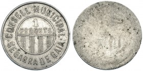 Peseta de cuproníquel. S/F. Segarra de Gaia. VII-268. MBC+.