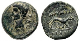 ITALICA. Semis. Augusto. A/ Cabeza a izq.; PERM CAES AVG. R/ Loba con los gemelos; MVNIC/ITALIC. AE 8,54 g. RPC-62. APRH-62a. ACIP-3330. CC-4048, mism...