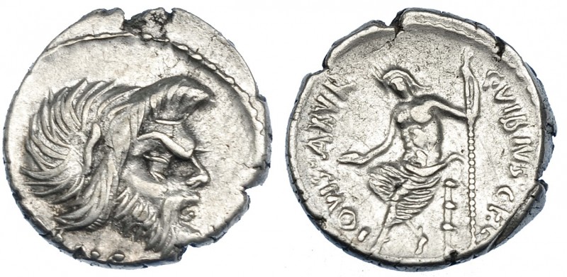 VIBIA. Denario. Roma (48 a.C.). R/ Ley. curva. CRAW-449.1a. FFC-1220. Cospel abi...