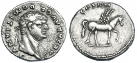 DOMICIANO (bajo Vespasiano). Roma (76-77). R/ Pegaso a der.; COS IIII. RIC-921. MBC.
