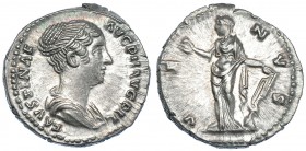 FAUSTINA LA MENOR. Denario. Roma. R/ Venus a izq. con manzana y timón; VENVS. RIC-513d. EBC+/EBC.