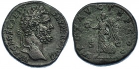 SEPTIMIO SEVERO. Sestercio. Roma (193). R/ Victoria avanzando a izq. con corona y palma; VICT AVG TR P COS, S-C. RIC-656. Trazas de limpieza mecánica....
