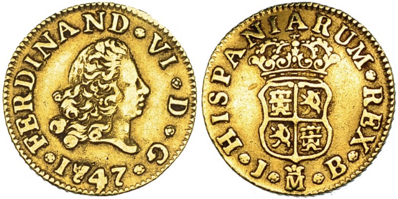 1/2 escudo. 1747. Madrid. JB. VI-403. MBC/MBC-.