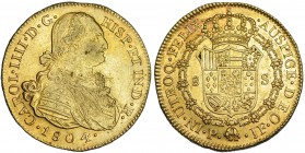 8 escudos. 1804. Popayán. JF. VI-1384. R.B.O. MBC.