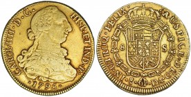 8 escudos. 1795. Santiago. DA. VI-419. MBC-/MBC.