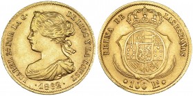 100 reales. 1862. Barcelona. VI-638. MBC+.