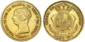 100 reales. 1854. Sevilla. VI-654. MBC.