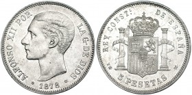 5 pesetas. 1878*18-78. Madrid. EMM. VII-85. R.B.O. EBC+/EBC.