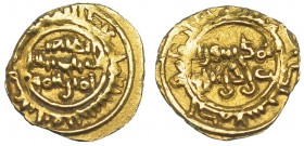 MUNDO ISLÁMICO. CALIFATO FATIMÍ. Al-Zahir (1021-1036). S.C./S.F. 1/4 de dinar. AU 0'94 g. Nicol-1611. MBC.
