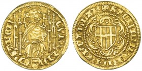 ESTADOS ALEMANES. ARZOBISPADO DE TRIER. Kuno II de Falkenstein (1362-1388). Gulden de oro. Coblenza. FR-3400. MBC.