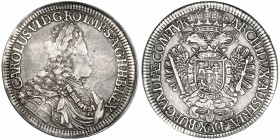 AUSTRIA. Doble tálero. Carlos VI. Hall. S/F. Dav-1049. MBC-/MBC.