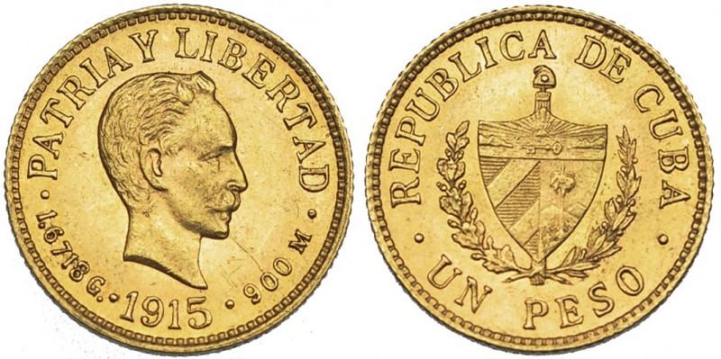 CUBA. 1 peso. 1915. KM-16. EBC+.