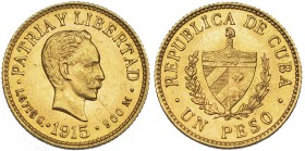 CUBA. 1 peso. 1915. KM-16. EBC+.