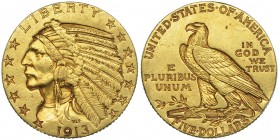 ESTADOS UNIDOS DE AMÉRICA. 5 dólares. 1913. KM-129. MBC+.