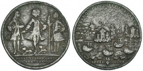 GRAN BRETAÑA. Medalla. 1741. Vernon. Cartagena. AE 38 mm. BC+.