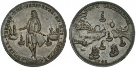 GRAN BRETAÑA. Medalla. 1741. Vernon. Cartagena. AE 38 mm. Rara. MBC+.
