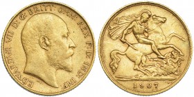 GRAN BRETAÑA. 1/2 soberano. 1907. KM-804. MBC.