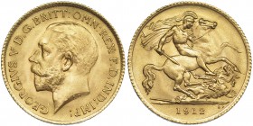 GRAN BRETAÑA. 1/2 soberano. 1912. KM-819. SC.