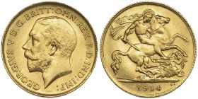 GRAN BRETAÑA. 1/2 soberano. 1914. KM-819. SC.