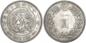 JAPÓN. Mutsohito (1867-1912). 1 yen Meiji. 1889. DAV-274. MBC+.
