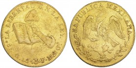 MÉXICO. 8 escudos. 1843. Guanajuato. PM. KM-383.7. MBC-/BC+.