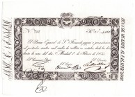 Banco Español de San Fernando. 1835. 4000 reales de vellón con numeración y firmas. ED-A25. Ligeras arrugas. EBC+. Raro.