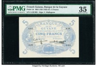 French Guiana Banque de la Guyane 5 Francs 1942 Pick 1d PMG Choice Very Fine 35. 

HID09801242017

© 2020 Heritage Auctions | All Rights Reserved
